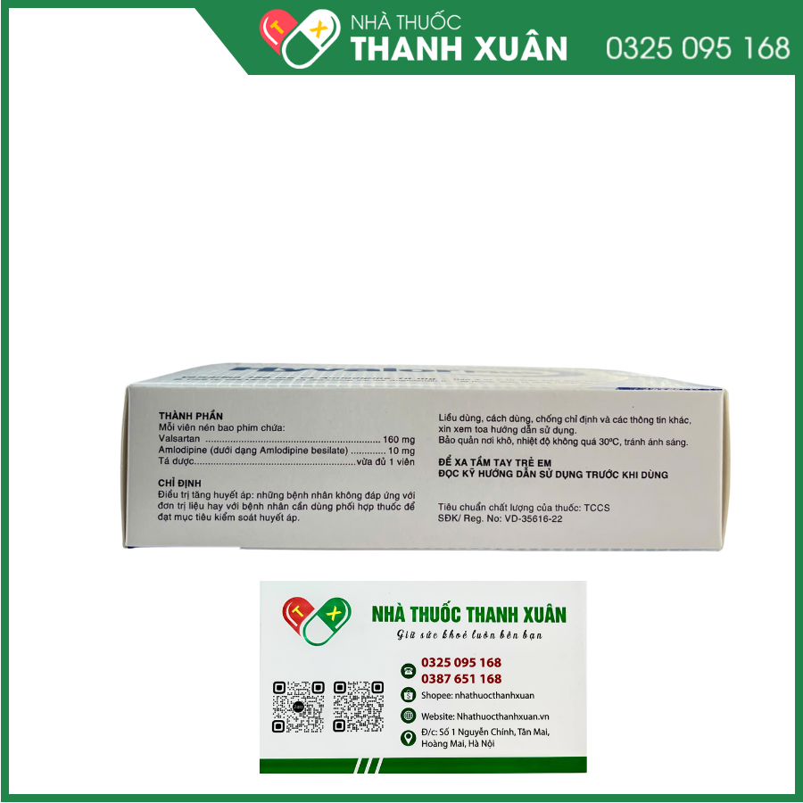 Hyvalor Plus 160mg/10mg trị tăng huyết áp hiệu quả